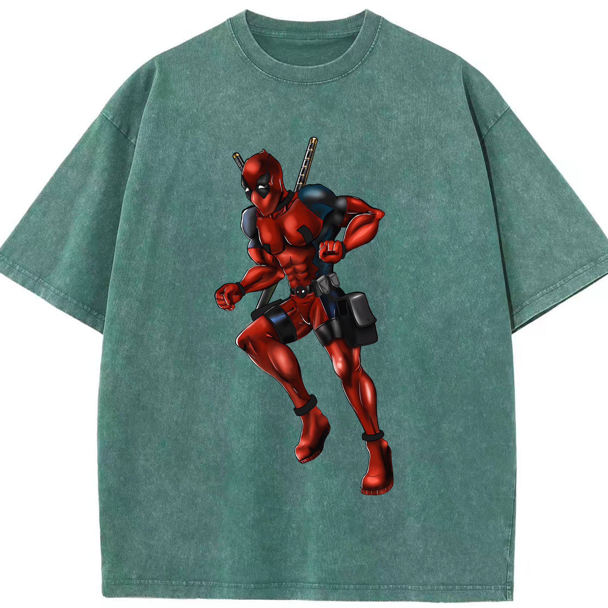 （画像用） Deadpool デッドプール 綿100% ヴィンテージ風 半袖Tシャツ（フロントプリント）